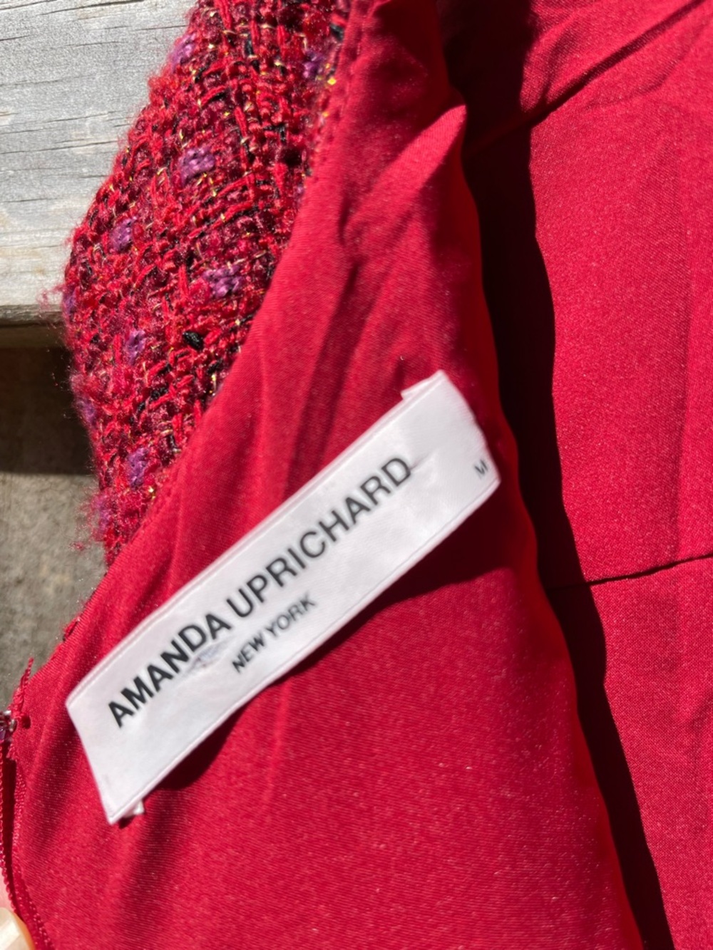 Amanda Uprichard Red Tweed Mini Dress - Picture 9 of 10